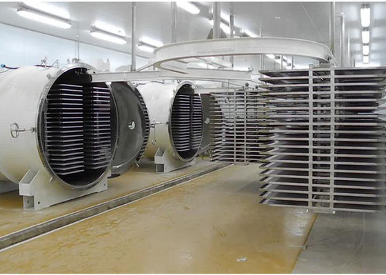 1000 kg/ lotto Macchine per l'essiccazione del cibo mediante congelamento Aria di raffreddamento Riscaldamento elettrico
