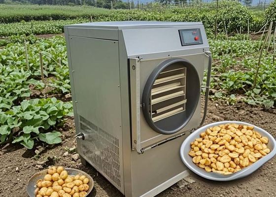 Asciugatrice industriale per la liofilizzazione di caramelle, succhi di frutta, latte e alimenti