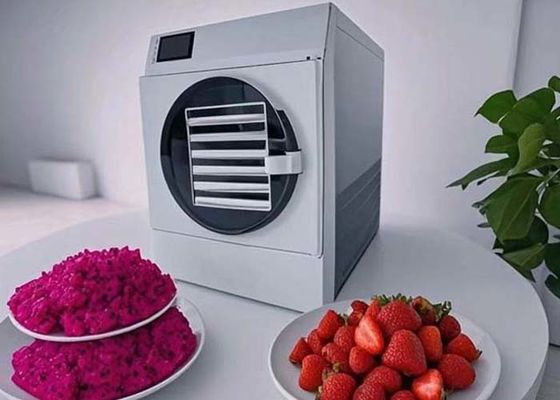 Asciugatrice a vuoto automatica per l'asciugatura a congelamento di caramelle, succhi di frutta, latte