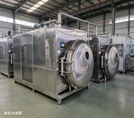 Aumenta la Produzione, Massimizza i Profitti! | Liofilizzatore Industriale da 200KG con Controllo PLC Avanzato, Sistema di Sanificazione CIP e Funzionamento Continuo per Uso Intensivo 24/7