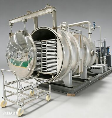 Costruito per l'industria farmaceutica e alimentare sfusa | Liofilizzatore commerciale da 150 kg per lotto, camera in acciaio inossidabile, controllo preciso della temperatura e tecnologia a risparmio energetico