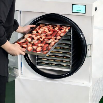 L'asciugatrice a congelamento domestica media con metodo di riscaldamento elettrico garantisce un funzionamento energetico e un asciugatura coerente tra i lotti