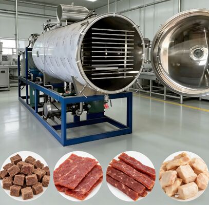 Essiccatore a liofilizzazione industriale da 1000 kg, sistema di riscaldamento elettrico, potenza nominale 200KW, ideale per processi di liofilizzazione farmaceutica, alimentare e chimica