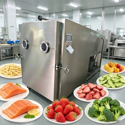 Air Cooled Food Vacuum Freeze Dryer featuring Electric Heating and Vacuum Degree less than or equal to 10Pa ideal for long term food storage