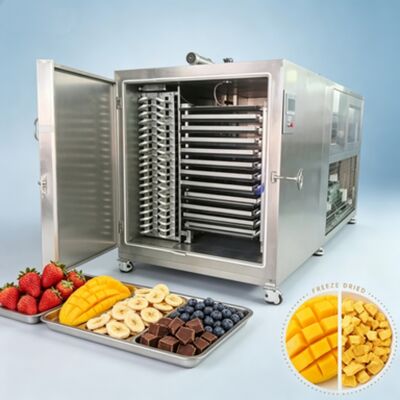 Riscaldamento elettrico asciugatrice industriale a congelamento con sistema di raffreddamento ad acqua ideale per la lavorazione alimentare e chimica