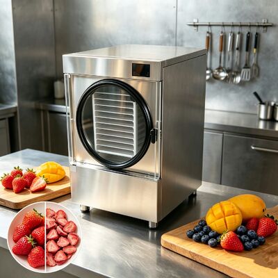 Display LCD Mini Freeze Dryer Realizzato in acciaio inossidabile SUS304 Offre una soluzione compatta e di freeze-drying per laboratorio