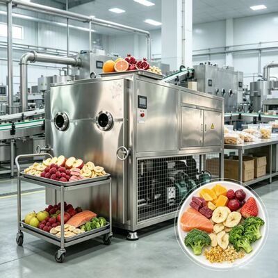 304 Stainless Steel Tray Material Vegetable Freeze Dryer Utilizzando riscaldamento elettrico e silicio che garantisce la conservazione degli alimenti