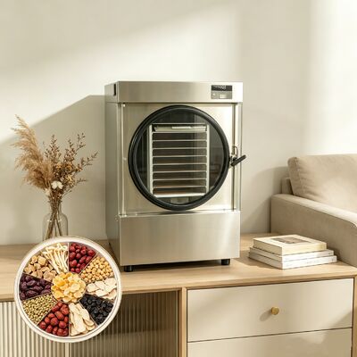 Danfoss Compressor Refrigeration System Home Freeze Dryer Livello di rumore ≤ 50 dB Intervallo di temperatura da -50°C a 90°C Progettato per l'essiccazione a congelamento