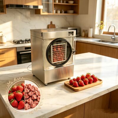 Voltaggio 220V1PH5060HZ piccolo liofilizzatore 110010001180mm adatto per liofilizzare materiali sensibili al calore e delicati