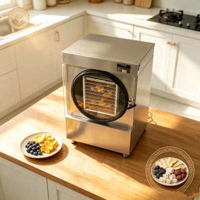 Livello di rumore ≤50dB Asciugatrice a congelamento domestica con acciaio inossidabile SUS304 e ciclo di asciugatura a congelamento da 24 a 30 ore Ideale per l'asciugatura degli alimenti