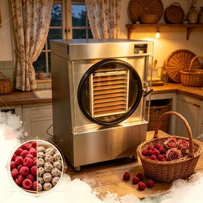 Mini freeze dryer elettrico con sistema intelligente di controllo remoto che garantisce un controllo accurato e processi di freeze drying