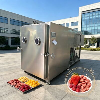100 kg batch Vegetable Freeze Dryer con Temperature Range - 50 + 50 gradi Celsius e due fasi di pompa a vuoto rotativa